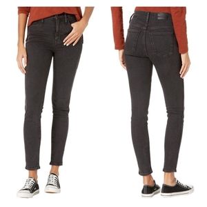 Madewell  10” High-Rise Skinny Acid Wash Black Jeans Size 27
